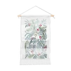 Dash And Ash Ferns And Holly Fiber Wall Hanging - Society6 -Luxury Bath Up Store GUEST 18f105e4 b051 4f15 93e5 3d3e096ff687