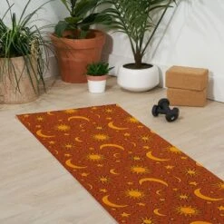 Doodle By Meg Vintage Star And Sun In Rust (6mm) 70" X 24" Yoga Mat - Society6 -Luxury Bath Up Store GUEST 19469726 3643 45a0 a9b7 2943a87259c5