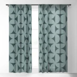 Color Poems Bold Minimalism XCIX Single Panel Sheer Window Curtain - Society6