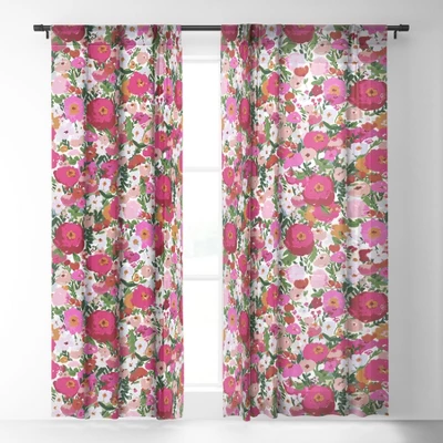 Alison Janssen Never Too Many Flowers Single Panel Sheer Window Curtain - Society6 3 Alison Janssen Never Too Many Flowers Single Panel Sheer Window Curtain - Society6