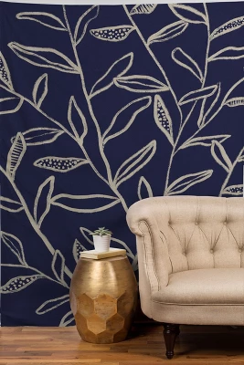 Alisa Galitsyna Navy Blue Patterned Leaves Tapestry - Society6 3 Alisa Galitsyna Navy Blue Patterned Leaves Tapestry - Society6