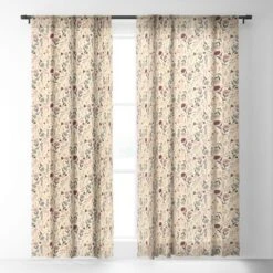 Avenie Cottage Garden IV Single Panel Sheer Window Curtain - Society6