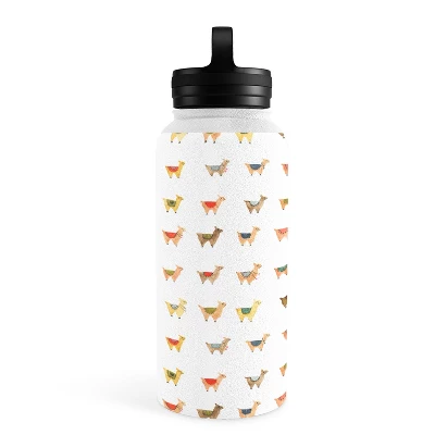 Dash And Ash Llama 32oz Water Bottle With Handle Lid - Society6 4 Dash And Ash Llama 32oz Water Bottle With Handle Lid - Society6 - Image 2