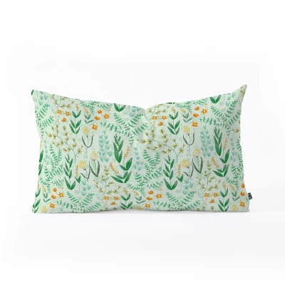 Pimlada Phuapradit Green Garden 02 Oblong Throw Pillow - Society6 4 Pimlada Phuapradit Green Garden 02 Oblong Throw Pillow - Society6 - Image 2