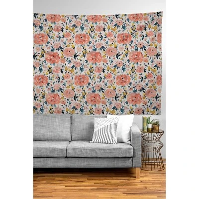 Alison Janssen Tropical Coral Floral Tapestry - Society6 3 Alison Janssen Tropical Coral Floral Tapestry - Society6
