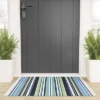 Sheila Wenzel-Ganny Lavender Mint Blue Stripes Looped Vinyl Welcome Mat - Society6 -Luxury Bath Up Store GUEST 4063def3 0d8e 4825 af95 5cbd7551a19f
