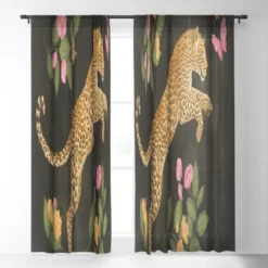 Laura Graves Reach For It Single Panel Sheer Window Curtain - Society6
