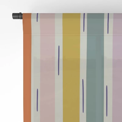 Lane And Lucia Rainbow Stripes And Dashes Single Panel Sheer Window Curtain - Society6 5 Lane And Lucia Rainbow Stripes And Dashes Single Panel Sheer Window Curtain - Society6 - Image 3