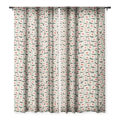 Alisa Galitsyna Dots And Flowers Single Panel Sheer Window Curtain - Society6 4 Alisa Galitsyna Dots And Flowers Single Panel Sheer Window Curtain - Society6 - Image 2