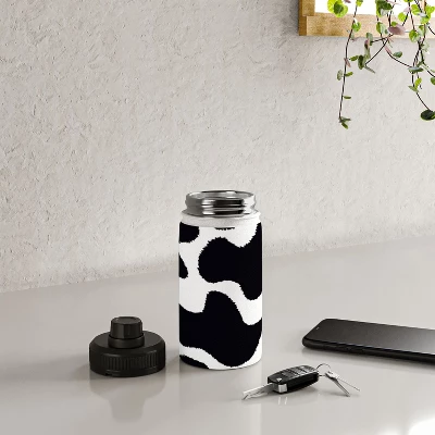 MariaMariaCreative Mooooo Black And White Water Bottle - Society6 5 MariaMariaCreative Mooooo Black And White Water Bottle - Society6 - Image 3