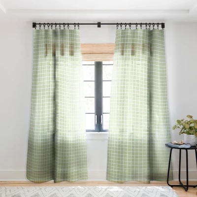 Avenie Grid Pattern Green Single Panel Sheer Window Curtain - Society6 5 Avenie Grid Pattern Green Single Panel Sheer Window Curtain - Society6 - Image 3