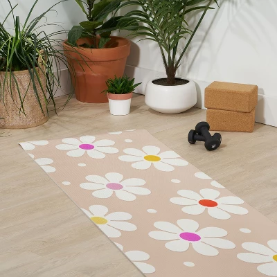 Showmemars Seventies Daisies Pattern (6mm) 24" X 70" Yoga Mat - Society6 4 Showmemars Seventies Daisies Pattern (6mm) 24" X 70" Yoga Mat - Society6 - Image 2