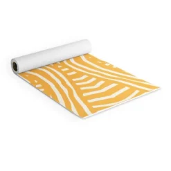 Little Dean Yellow Mustard Boho Stripe (6mm) 70" X 24" Yoga Mat - Society6