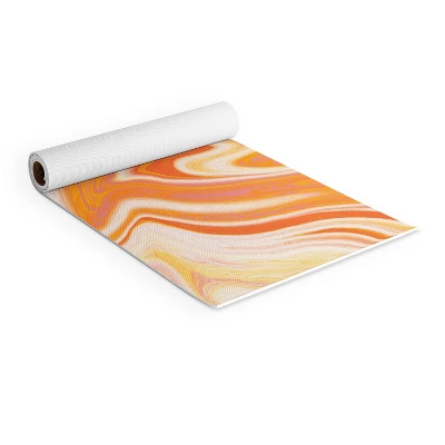 Sunshinecanteen Orange Marble (6mm) 24" X 70" Yoga Mat - Society6 3 Sunshinecanteen Orange Marble (6mm) 24" X 70" Yoga Mat - Society6