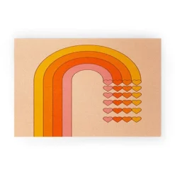 Circa78Designs Sweetheart Rainbow Looped Vinyl Welcome Mat - Society6 -Luxury Bath Up Store GUEST 7404de3c b27b 4dfc ad87 b9e60eb8602b