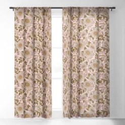 Avenie Spring Garden Collection I Single Panel Sheer Window Curtain - Society6