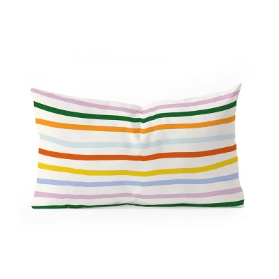 Lane And Lucia Retro Rainbow Stripe Oblong Throw Pillow - Society6 4 Lane And Lucia Retro Rainbow Stripe Oblong Throw Pillow - Society6 - Image 2