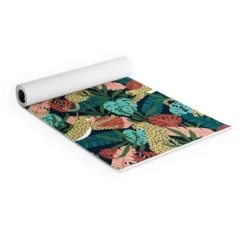 Heather Dutton Spotted Jungle Cheetahs Midnight (6mm) 70" X 24" Yoga Mat - Society6