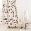 Abstract Single Line Face Shower Curtain By Sundry - Society6 -Luxury Bath Up Store GUEST 9e3cb2bd 79ed 463a a6d7 aabd46c0e14f
