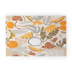 Evamatise Tiki Picnic Mid Century Modern Looped Vinyl Welcome Mat - Society6 -Luxury Bath Up Store GUEST a520b48b 8ba4 4db4 8185 87168a4bb230