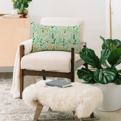 Pimlada Phuapradit Green Garden 02 Oblong Throw Pillow - Society6 3 Pimlada Phuapradit Green Garden 02 Oblong Throw Pillow - Society6