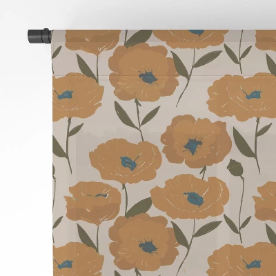 Alison Janssen Boho Poppies Single Panel Sheer Window Curtain - Society6 5 Alison Janssen Boho Poppies Single Panel Sheer Window Curtain - Society6 - Image 3