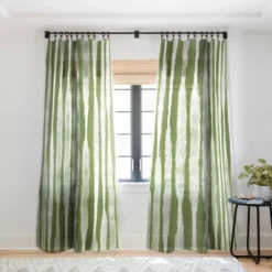 Lane And Lucia Tie Dye No 2 In Green Single Panel Sheer Window Curtain - Society6 -Luxury Bath Up Store GUEST ef283b75 04ae 4207 84e4 10c002d46632