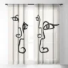 Bohomadic Studio Double Line Faces Black Single Panel Sheer Window Curtain - Society6 1 Bohomadic Studio Double Line Faces Black Single Panel Sheer Window Curtain - Society6 -Luxury Bath Up Store GUEST ef8dd8e3 54d0 4f7f b773 a3bd9834b090