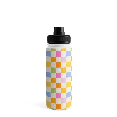 Iveta Abolina Eclectic Checker Check Cream Water Bottle - Society6 3 Iveta Abolina Eclectic Checker Check Cream Water Bottle - Society6