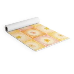 Iveta Abolina Cheerful Sun Check (6mm) 70" X 24" Yoga Mat - Society6